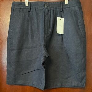 Men’s ONS 100% Linen Navy Shorts